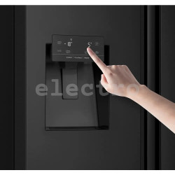 No Frost SBS Холодильник, Hisense, диспенсер для воды и льда, 612 л, высота 179 см, черный, RF793N4SAFE