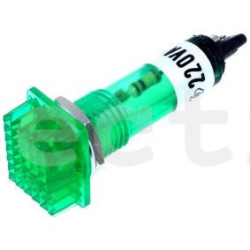 Indikaatorlamp, punane, Ø10mm, 12x16mm, 230V