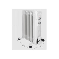 Õliradiaator Clatronic RA3736, 9-ribi, (800/ 1200/ 2000W), RA3736