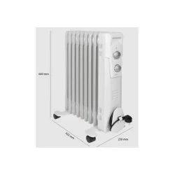 Õliradiaator Clatronic RA3736, 9-ribi, (800/ 1200/ 2000W), RA3736