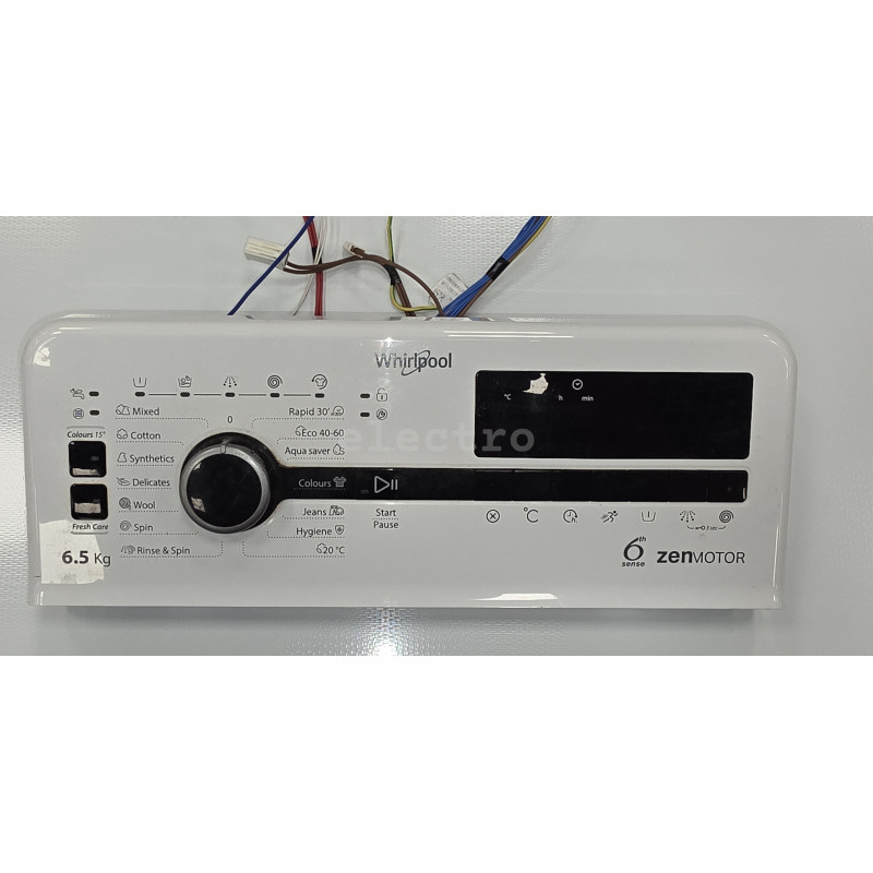 Передняя панель стиральной машины Wirlpool TDLRB65242BS EU/N в сборе, использованный деталь