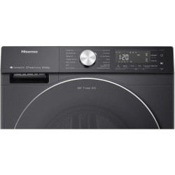 Стирально-сушильная машина Hisense, 10,5 кг / 6 кг, глубина 59 см, 1400 об/мин, черный, WD5S1045BB