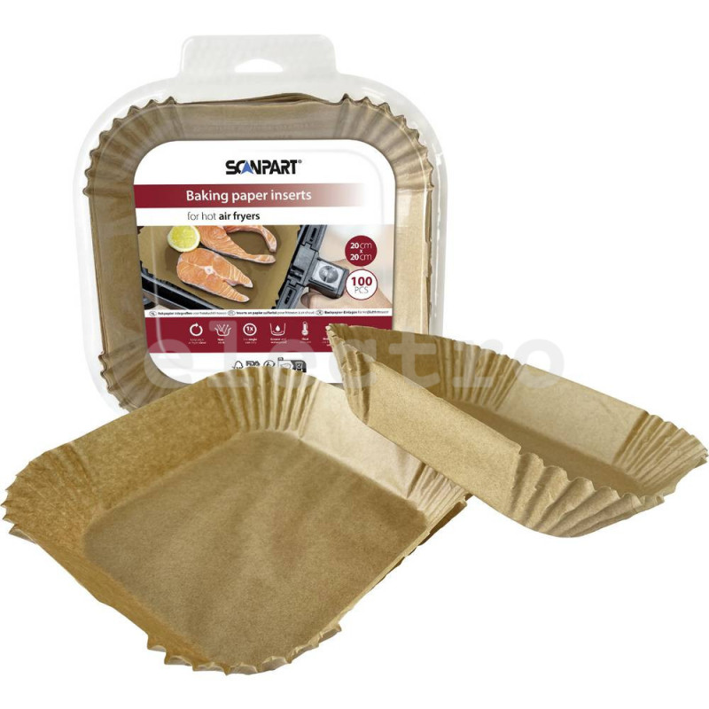 Kuumaõhufritüüri pabervormid 20x20cm, 100 tk, Scanpart, 2910070005 Kuumaõhufritüüri pabervormid 20x20cm, 100 tk, Scanpart, 2910070005