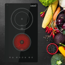 Интегрируемая керамическая варочная панель Whirlpool, ширина 30 см, черный, WRD6030B