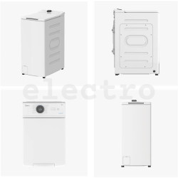 Pealtlaetav pesumasin Midea, 6 kg, sügavus 60 cm, 1200 p/min, MF100T60B/W