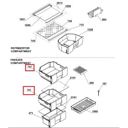 Ящик морозильной камеры Beko, 4541960700 Ящик морозильной камеры Beko, 4541960700