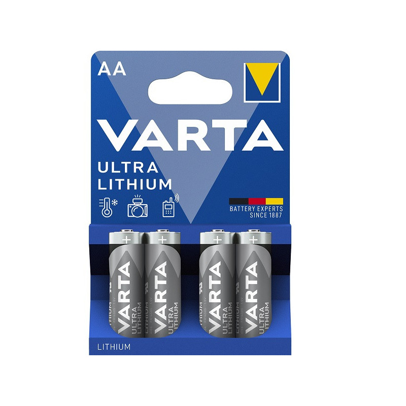 Батарейка Varta AA, Lithium, упаковка 4 шт.