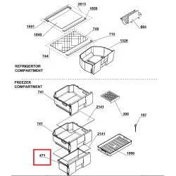 Ящик морозильного отделения BEKO 4541970800