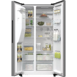 No Frost SBS Холодильник, Hisense, диспенсер для воды и льда, 566 л, высота 179 см, нерж. сталь