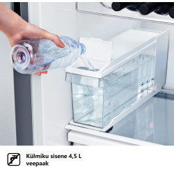 Jäävaba SBS külmik Hisense, vee- ja jääautomaat, veepaak, 566 L, 179 cm, roostevaba teras, RS5P535NTCE