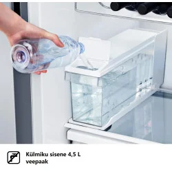 No Frost SBS Холодильник, Hisense, диспенсер для воды и льда, 566 л, высота 179 см, нерж. сталь