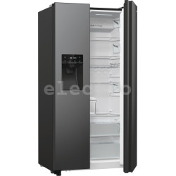 No Frost SBS Холодильник, Hisense, диспенсер для воды и льда, 566 л, высота 179 см, черная сталь, RS5P535NTFE