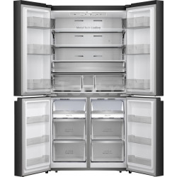 No Frost SBS Холодильник, Hisense, 609 л, высота 179 см, черная, RQ758N4SBFE