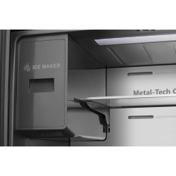 Jäävaba SBS külmik Hisense, vee- ja jääautomaat, veepaak, 584 L, 179 cm, must teras, RQ760N4SBFE