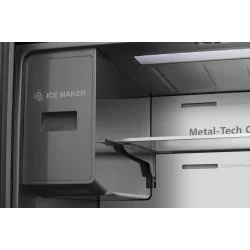 Jäävaba SBS külmik Hisense, vee- ja jääautomaat, veepaak, 584 L, 179 cm, must teras, RQ760N4SBFE