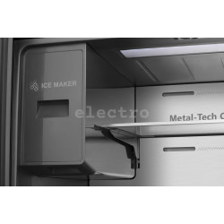 No Frost SBS Холодильник, Hisense, диспенсер для воды и льда, 584 л, высота 179 см, черная сталь, RQ760N4SBFE