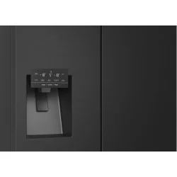 Jäävaba SBS külmik Hisense, vee- ja jääautomaat, veepaak, 584 L, 179 cm, must teras, RQ760N4SBFE