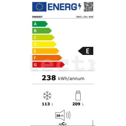 Холодильник Indesit, 322 л, высота 173,4 см, белый, INKS1341W4E Холодильник Indesit, 322 л, высота 173,4 см, белый, INKS1341W4E