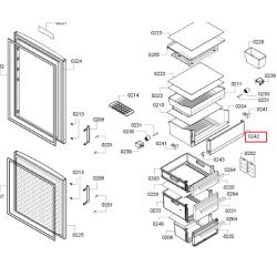 Siemens/ BOSCH külmiku juurvilja sahtli esipaneel, 00705899
