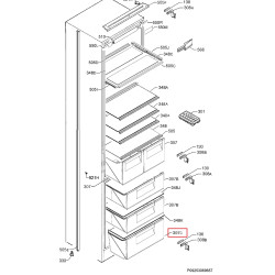 Electrolux/ AEG/ Zanussi sügavkülmiku alumine sahtel, 140206401097, kasutatud detail
