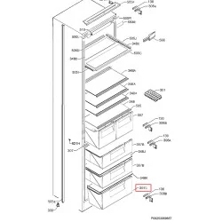 Electrolux/ AEG/ Zanussi sügavkülmiku alumine sahtel, 140206401097, kasutatud detail