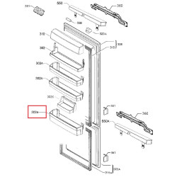 Electrolux integreeritava külmiku pudeliriiul, 140128953027, 2651046084, kasuatatud
