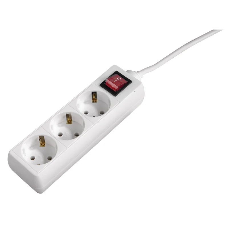 Удлинитель Hama Power Strip, 3 гнезда, 1,4 м, белый, 00137322