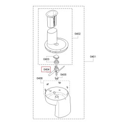 Ось-лопасть универсальной резки кухонного комбайна BOSCH MUM58, 00630760, awo