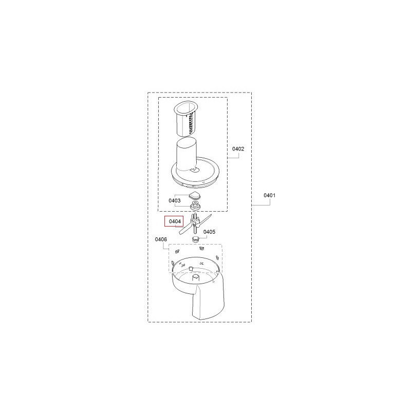 Ось-лопасть универсальной резки кухонного комбайна BOSCH MUM58, 00630760, awo