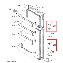 Ручка двери для холодильника Electrolux 2651095073