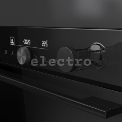 Интегрируемый духовой шкаф Hisense, 77 л, пиролитическая очистка, черный, BSA6633PBG8