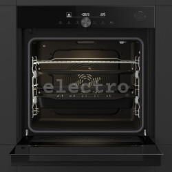 Интегрируемый духовой шкаф Hisense, 77 л, пиролитическая очистка, черный, BSA6633PBG8
