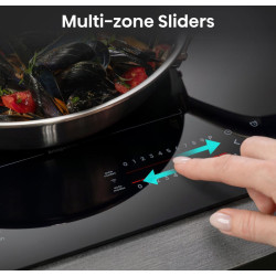 Integreeritav induktsioonpliidiplaat Hisense, laius 59,5 cm, must, HI6432BSCWF