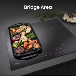 Integreeritav induktsioonpliidiplaat Hisense, laius 59,5 cm, must, HI6432BSCWF