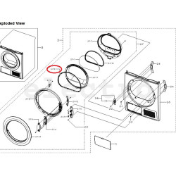 уплотнитель обрамления люка для сушильных машин Samsung Samsung, DV70, DV80, DV90 seeriale, DC62-00271B
