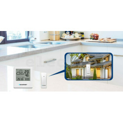 Mетеостанция/ термометр Blaupunkt WS10WH с беспроводным датчиком, белая