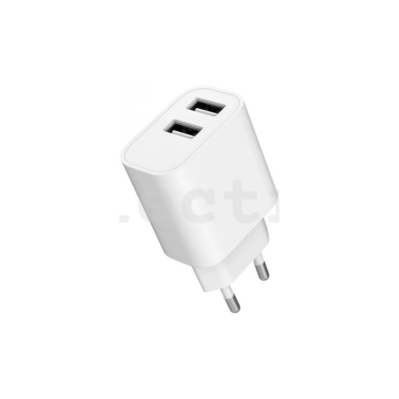 kомнатное зарядное устройство, 2 xUSB-A, Gembird, TA-UC-2A12-01-WH