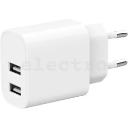 kомнатное зарядное устройство, 2 xUSB-A, Gembird, TA-UC-2A12-01-WH kомнатное зарядное устройство, 2 xUSB-A, Gembird, TA-UC-2A12-01-WH