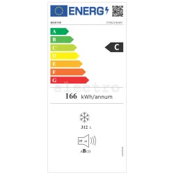 NoFrost морозильник Hisense, 312 л, высота 186 см, черный, FT5K310GSFC