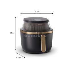 Аэрогриль Philips, 6.2 л, 1700 Вт, черный, NA332/00