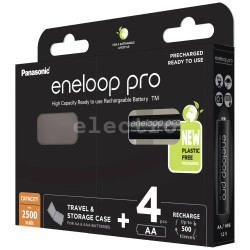 PANASONIC Eneloop Pro aku AA, 2500mAh, 4tk pakis