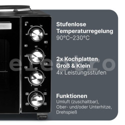 Lauapliit ahjuga Proficook, 32L, PCKK1302