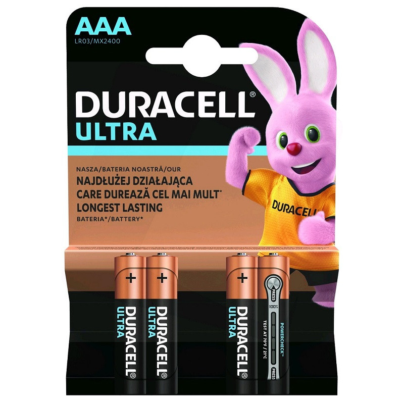 Patarei AAA Duracell Ultra (4-pakk)