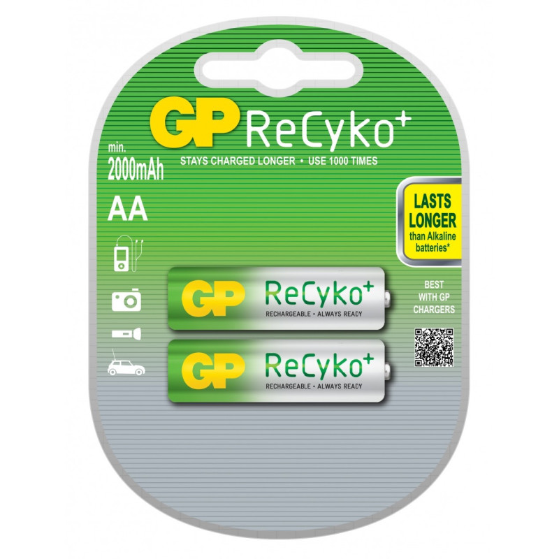 Батарейки AA GP RECYKO, 2000mAh (2шт)